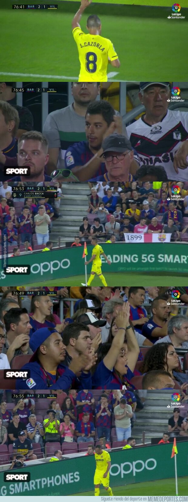 1086726 - La merecidísima ovación del Camp Nou a un crack como Santi Cazorla