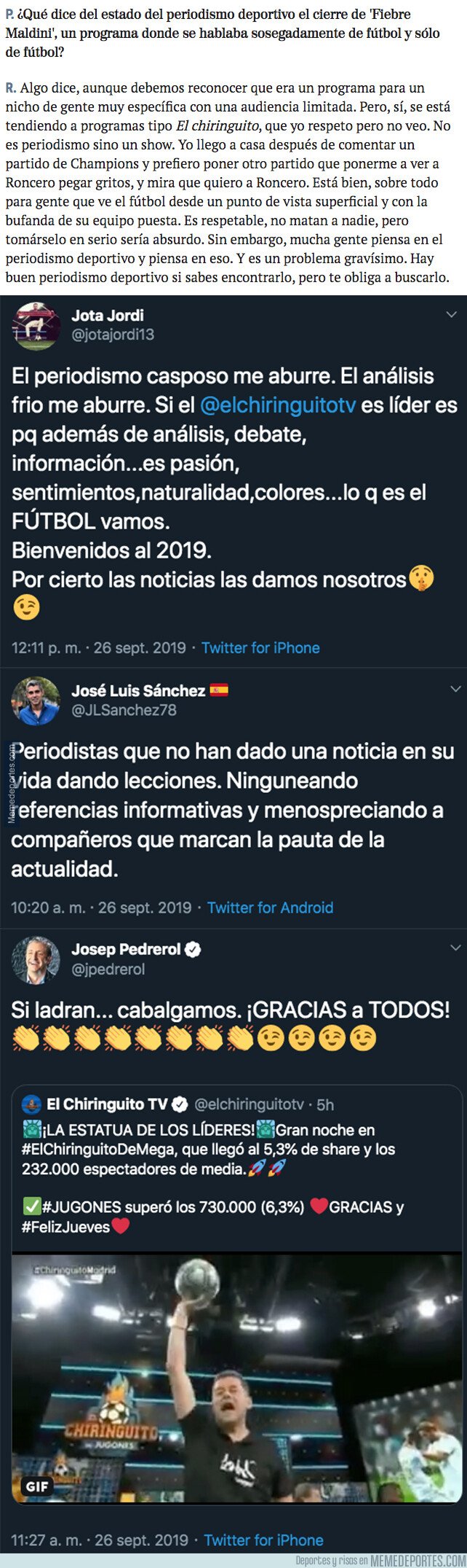 1086868 - Maldini ataca al programa 'El Chiringuito' y varios integrantes se coordinan para mandarle indirectas
