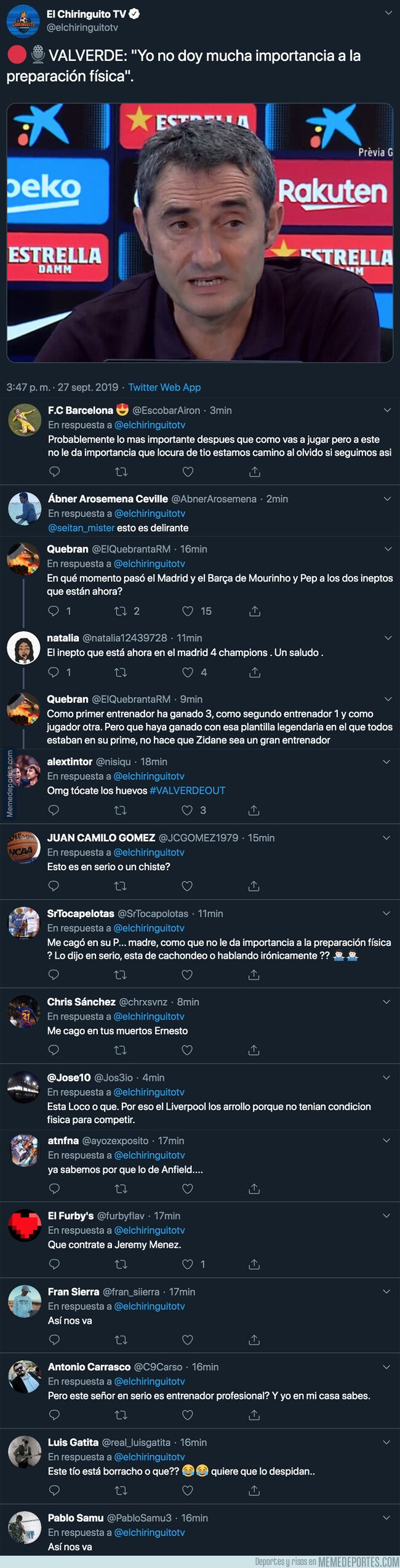1086952 - Gran polémica: La frase que ha soltado Valverde antes del partido frente al Getafe que ha escandalizado a todos los culés