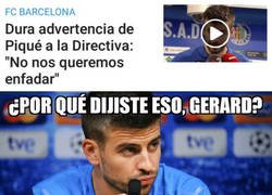 Enlace a Piqué dispara contra la directiva