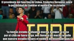 Enlace a El presidente del Sporting Lisboa evalua cambiar el nombre de su estadio por el de su máxima estrella