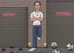 Enlace a Petr Cech, experto en bloquear todo tipo de porterías, por @zezocartoons