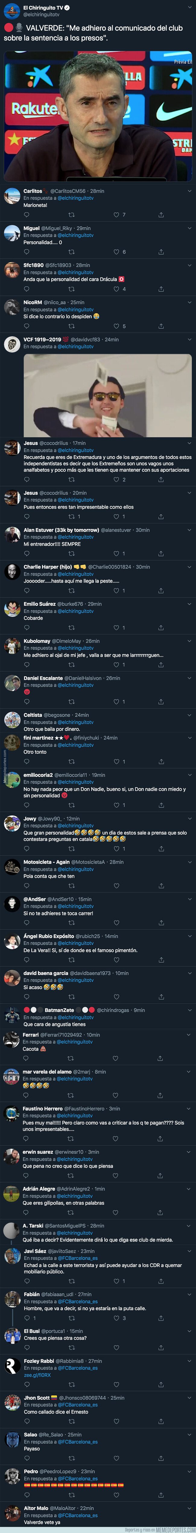 1088669 - Valverde crea una gran polémica al decir esto sobre el Procés y el Barça