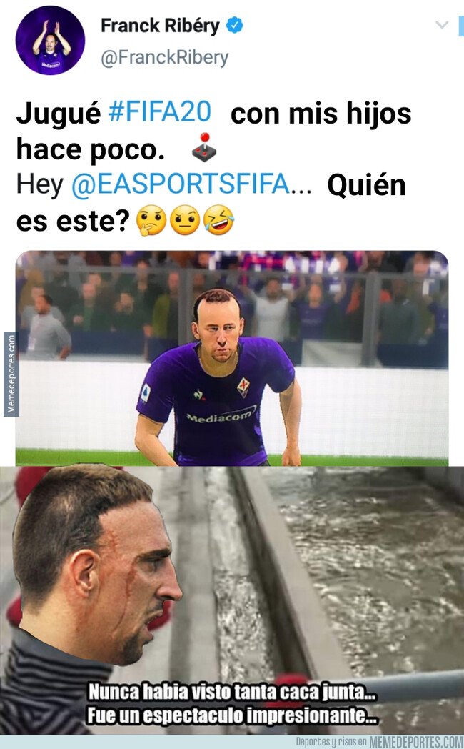 1088692 - A Ribery no le acaba de convencer su cara en FIFA 20