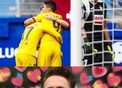 Enlace a Los culés viendo marcar a la MSG