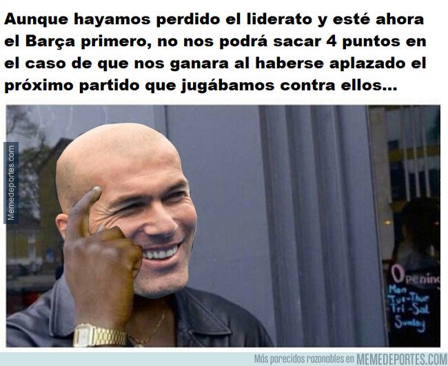 1088843 - Dentro de lo malo de perder el liderato el Madrid, no les ha venido mal que se aplace el clásico...