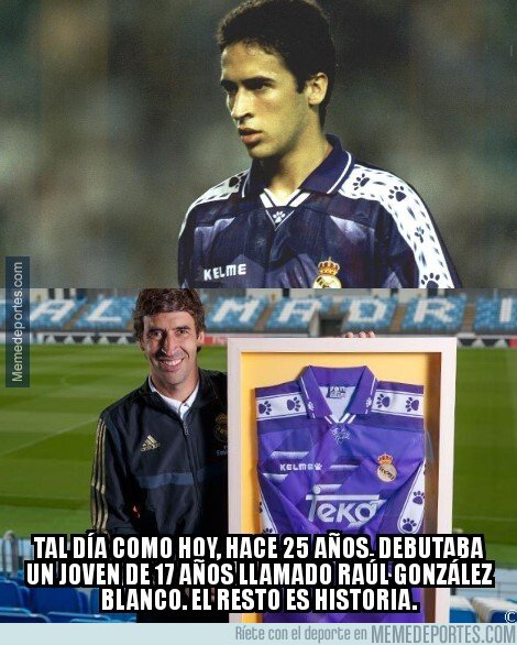 1089568 - Se cumplen 25 años del debut de Raúl en La Romareda