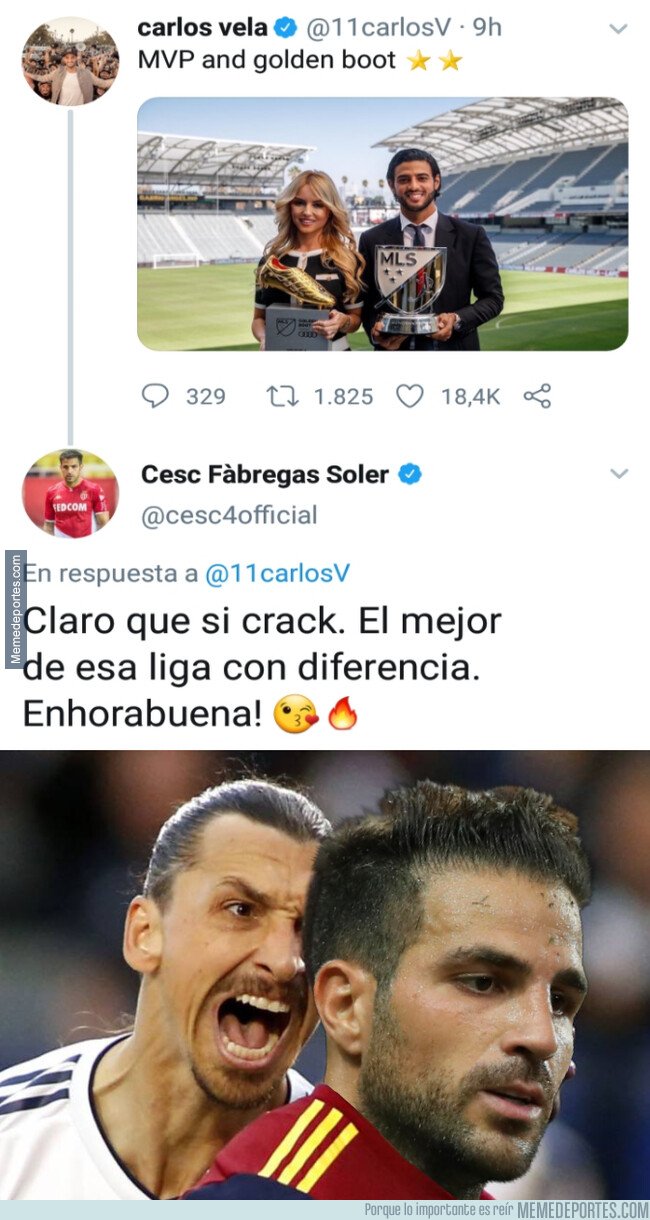 1090114 - Zlatan no estará muy de acuerdo con el tweet de Cesc Fábregas