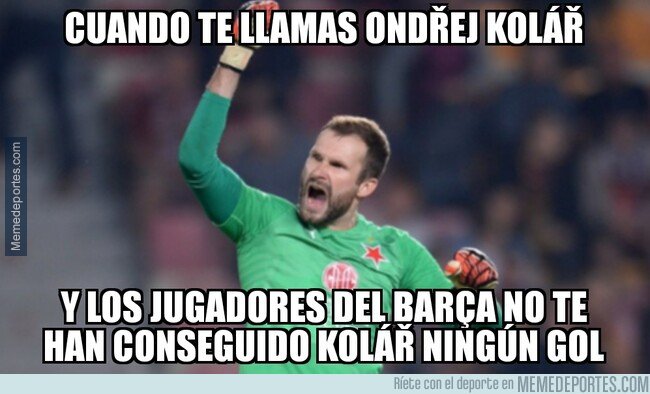 1090181 - Partidazo de Kolář, guardameta del Slavia