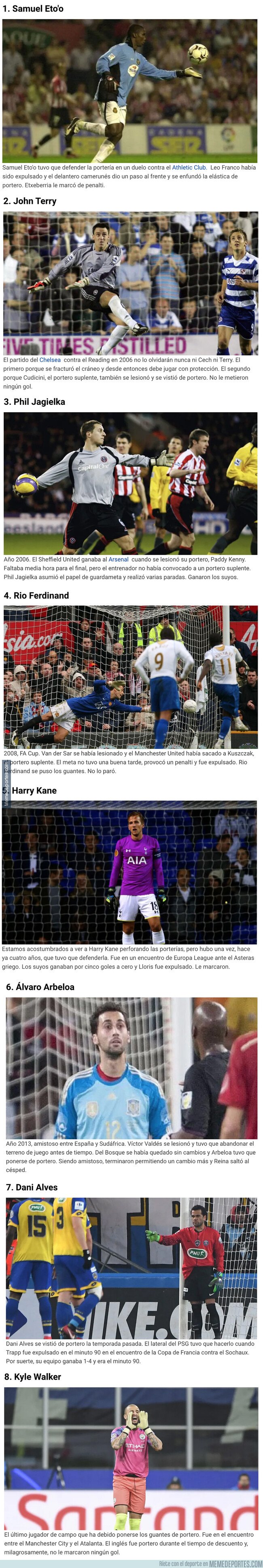 1090480 - 8 jugadores de campo que tuvieron que ponerse los guantes de portero