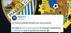 Enlace a El gran detalle del Fuenlabrada en su visita a la Rosaleda que todos los aficionados al fútbol están aplaudiendo