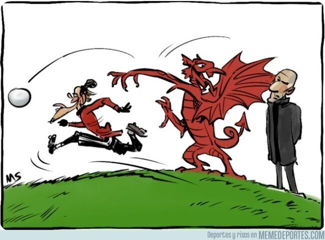 1091138 - La selección galesa sí da bola a Gareth Bale, por @yesnocse