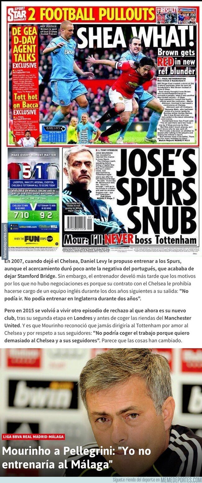 1091594 - La frase que Mourinho dijo sobre el Tottenham en el pasado que ahora todo el mundo le está recordando