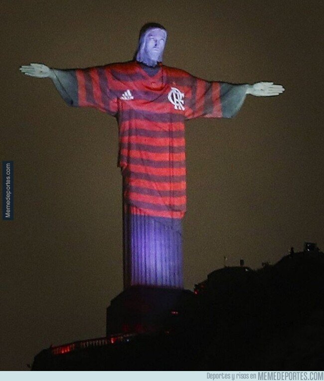 1091807 - Así lució el Cristo del Corcovado para animar a Flamengo en la final de la Libertadores