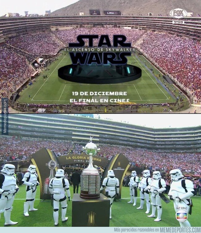 1091924 - La conmebol permitió una promoción de la nueva de Star Wars en la final. Sólo en Sudamerica