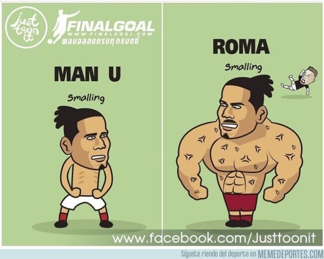 1092032 - Desde que Smalling fichó por la Roma parece otro, por @justtoonit_th
