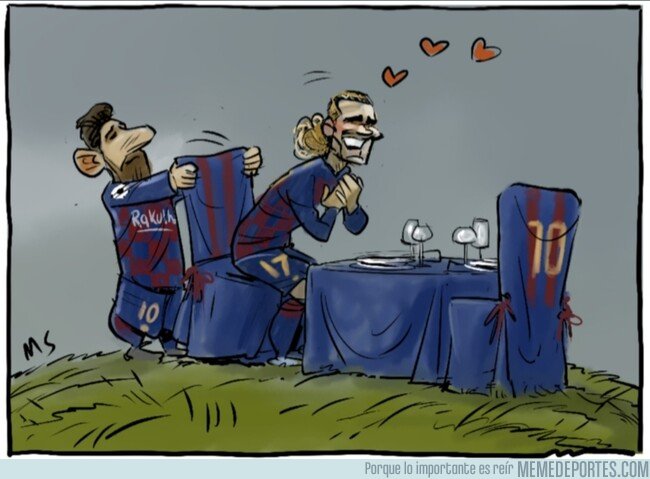 1092241 - Griezmann ya cena en la mesa que anhelaba, por @yesnocse
