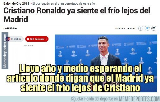 1092630 - Cristiano ya siente el frío... ¿y el Madrid desde cuándo lo siente?