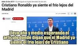 Enlace a Cristiano ya siente el frío... ¿y el Madrid desde cuándo lo siente?