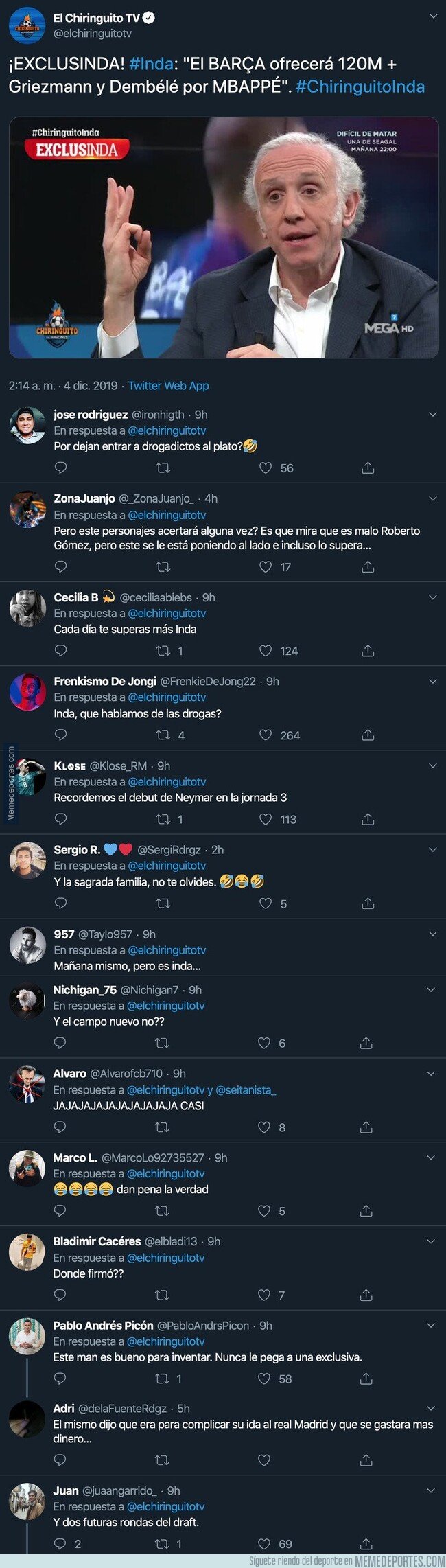 1092642 - Muchas risas por lo que dice Inda que el Barça ha ofrecido al PSG para fichar a Mbappé