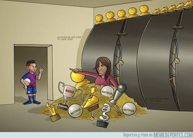 1092980 - En casa de Messi ya no caben más reconocimientos, por @zezocartoons