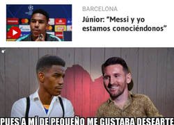 Enlace a Junior y Messi se están conociendo