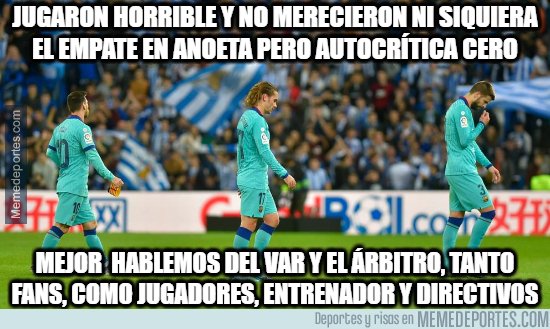 1093497 - En el Barça intentan camuflar el horrible partido que jugaron en Anoeta