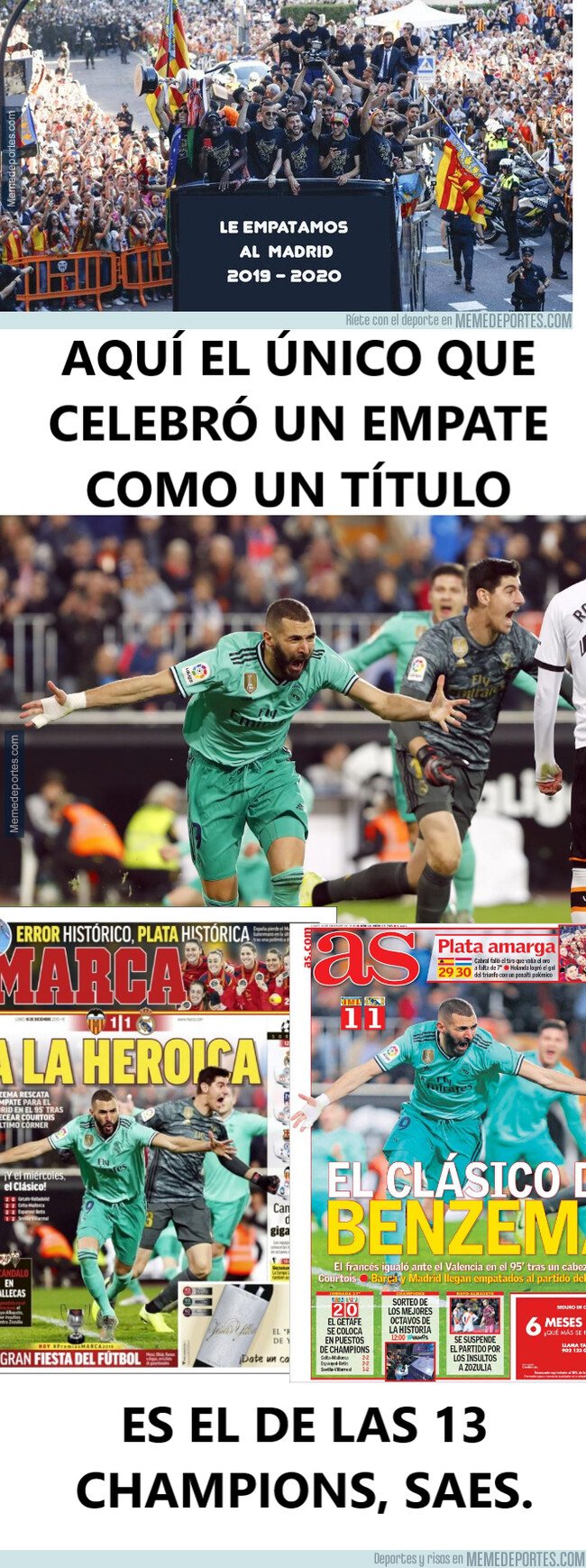 1093628 - Los que celebran el empate como un título