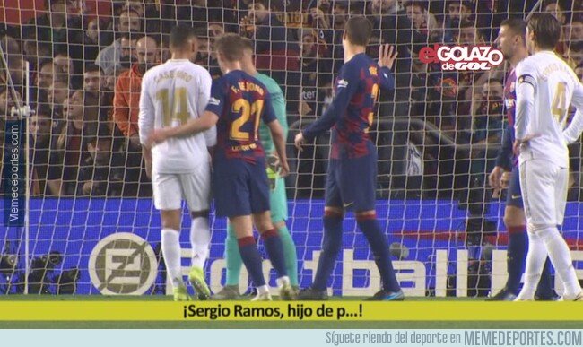 1094010 - Piqué mandó callar a la grada d'animació que insultaba a Ramos