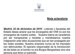 Enlace a Dejen de calumniar  el sorteo