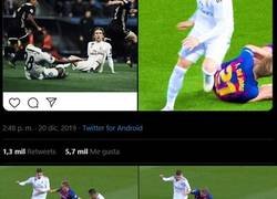 Enlace a El 'regate' de Valverde a De Jong por el que sacaban pecho los madridistas que resultó ser una falta de Casemiro