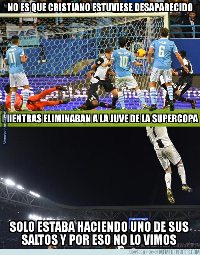 1094246 - Cristiano saltó tanto ante la Lazio que no se le vio