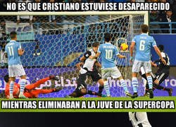 Enlace a Cristiano saltó tanto ante la Lazio que no se le vio