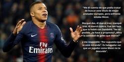 Enlace a Mbappe descubriendo a Messi
