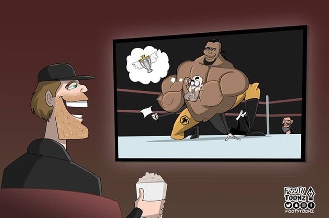 1094596 - Klopp disfrutó viendo como Adama destrozaba a Pep, por @footytoonz