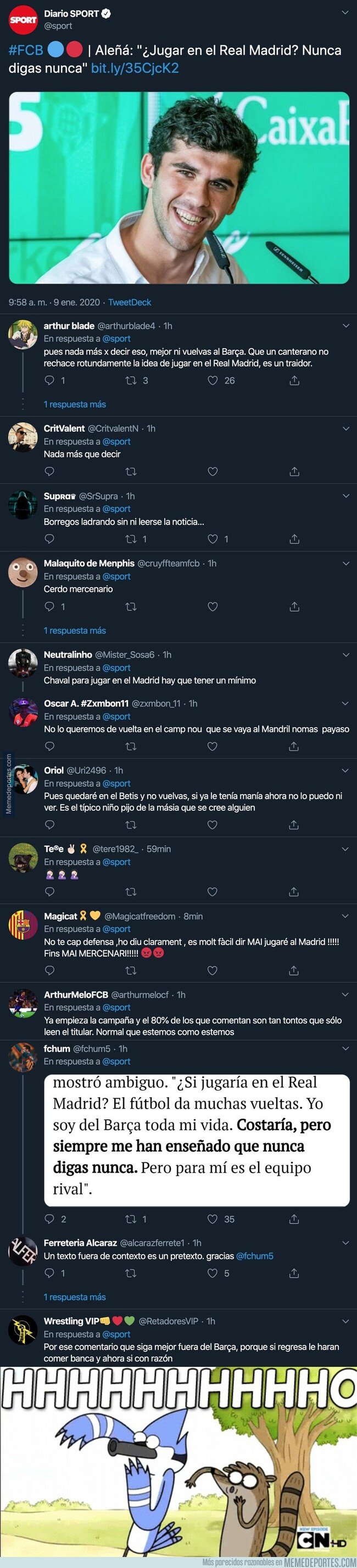 1095328 - Las declaraciones de Carles Aleñà que han despertado fuertes críticas contra él de los culés por lo que ha dicho sobre el Real Madrid