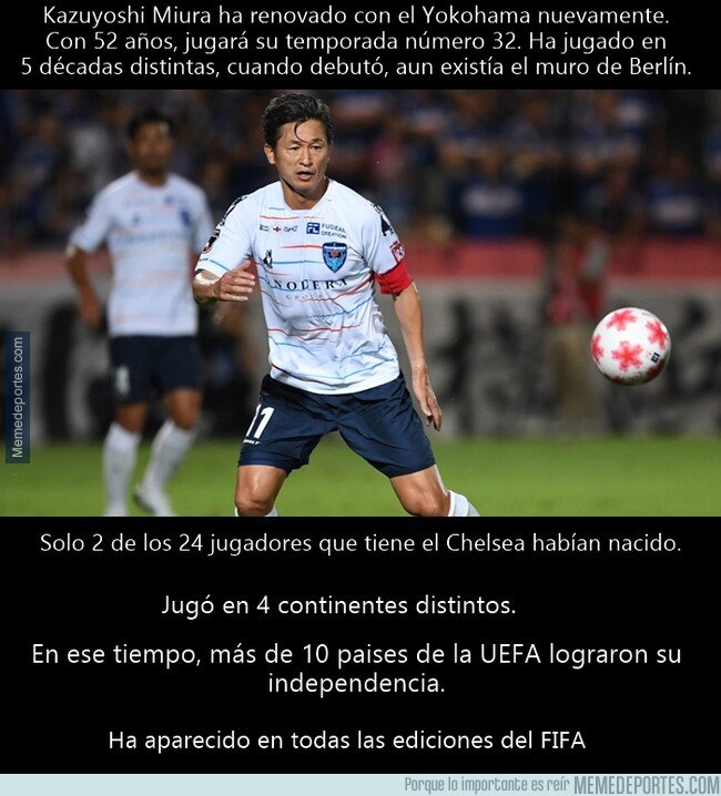 1095560 - Kazuyoshi Miura, el jugador más longevo acaba de renovar contrato