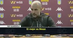 Enlace a A Guardiola le preguntaron si creía que Agüero era el mejor 9 del mundo y terminó haciendo apología de Messi de forma increíble