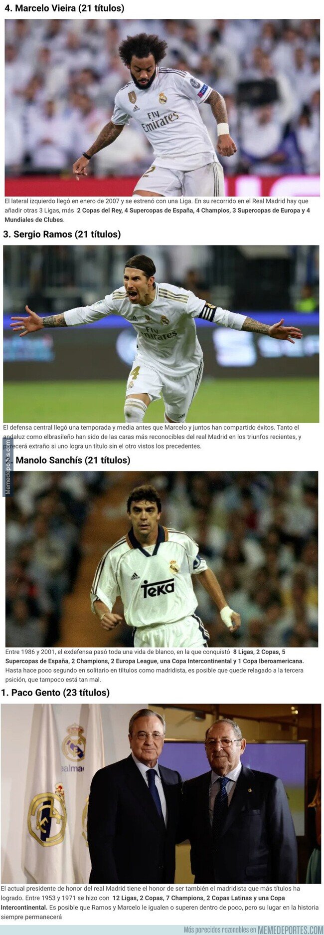 1095744 - Estos son los jugadores que más títulos han ganado en la historia del Real Madrid