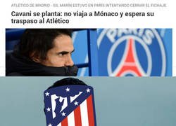 Enlace a Cavani todavía es posible para el Atlético