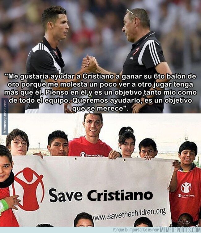 1095981 - Sarri reconoce que jugarán para Cristiano y su sexto balón de oro.