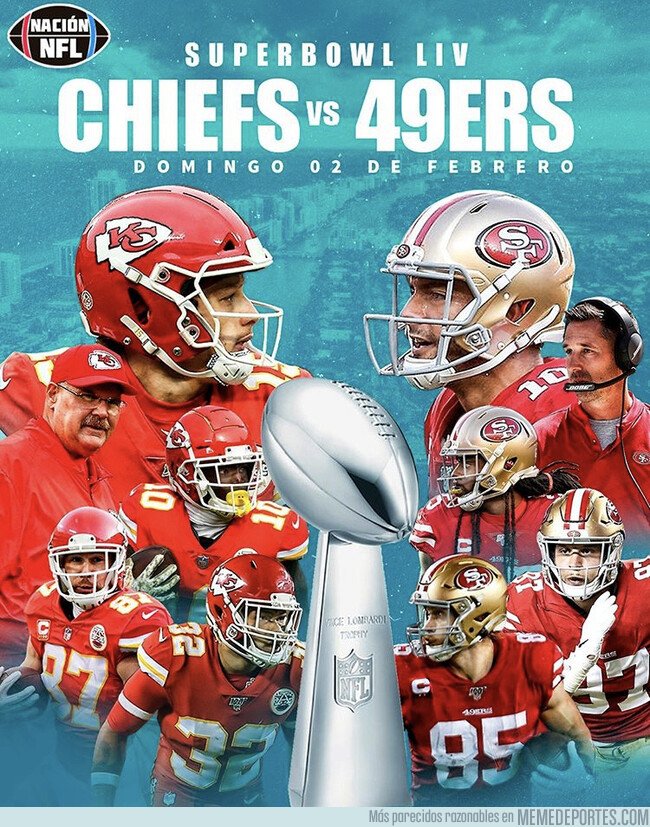 1096287 - Los Kansas City Chiefs y Los San Francisco 49ers se verán las caras en Miami está Super Bowl XLIV