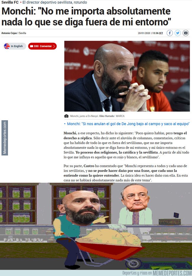 1096380 - Monchi se la saca y se defiende ante los que critican su reacción