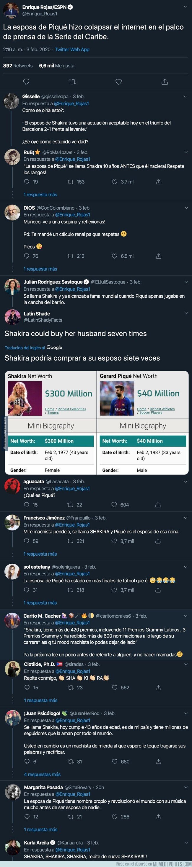 1097505 - Un periodista de ESPN llama a Shakira 