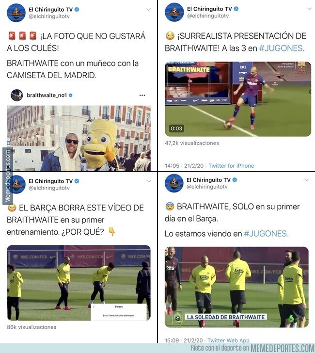 1098923 - 24 horas como culé y Braithwaite ya sabe lo que es estar en boca de la carroña periodística de España