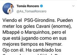 Enlace a Tomás Roncero habla bien por primera vez de Neymar y minutos después pasa algo que nadie se esperaba (o si)
