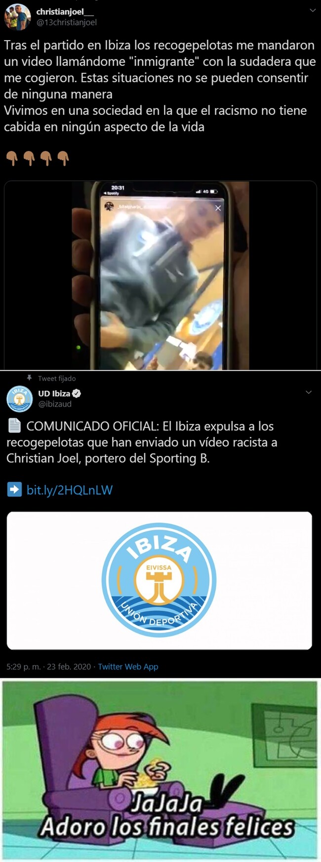 1099128 - Los recogepelotas del Ibiza se pusieron graciosetes con un vídeo racista y terminaron expulsados