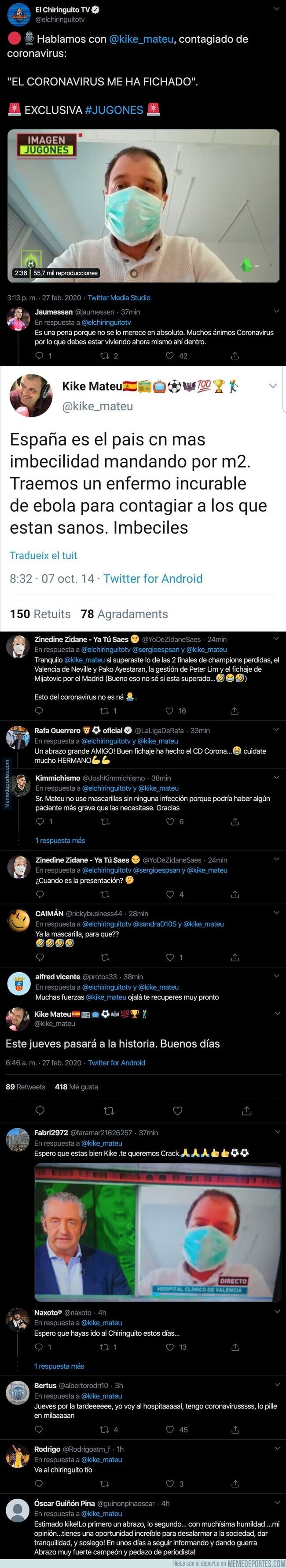 1099368 - Se descubre que un periodista de 'El Chiringuito' tiene el Coronavirus e internet está que echa humo mandándole mensajes