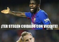 Enlace a Ter Stegen no esperaba encontrarse con Vicente