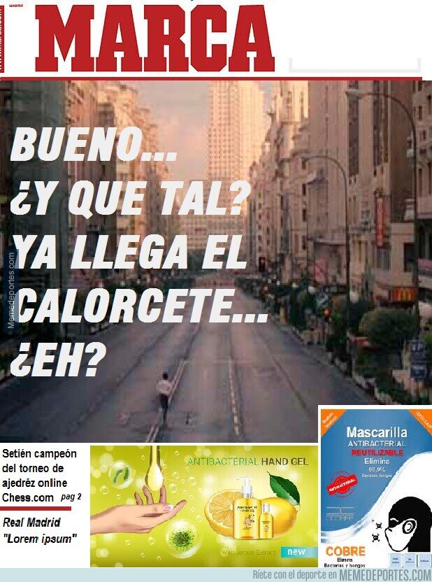 1100757 - Con el mundo del deporte parado... ¿qué van a explicar los periódicos?